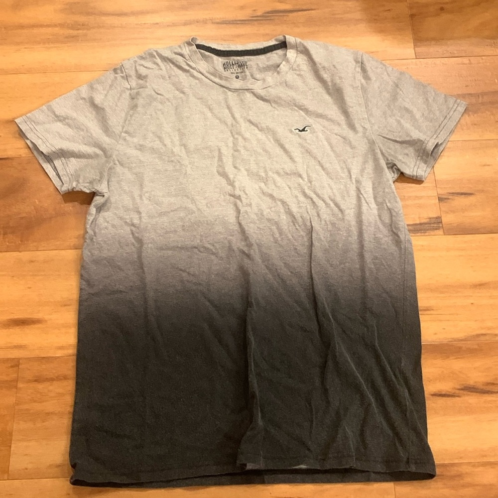 Hollister grey and black fade tee